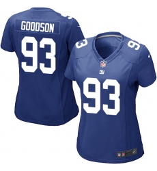 Women's Nike New York Giants #93 B.J. Goodson Game Royal Blue Team Color NFL Jersey