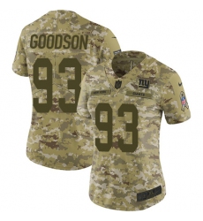 Women's Nike New York Giants #93 B.J. Goodson Limited Camo 2018 Salute to Service NFL Jersey