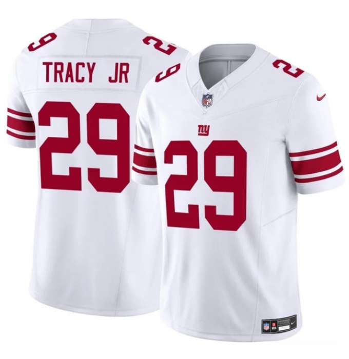 Men's New York Giants #29 Tyrone Tracy Jr White 2023 F.U.S.E. Vapor Untouchable Limited Stitched Jersey