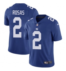 Men's Nike New York Giants #2 Aldrick Rosas Royal Blue Team Color Vapor Untouchable Limited Player NFL Jersey