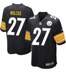 Men's Nike Pittsburgh Steelers #27 J.J. Wilcox Game Black Team Color NFL Jersey