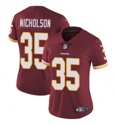 Women's Nike Washington Redskins #35 Montae Nicholson Burgundy Red Team Color Vapor Untouchable Limited Player NFL Jersey