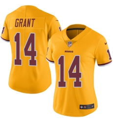 Women's Nike Washington Redskins #14 Ryan Grant Limited Gold Rush Vapor Untouchable NFL Jersey