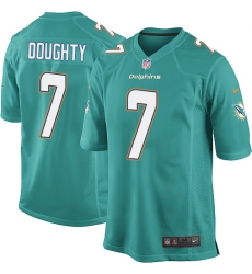 Men's Nike Miami Dolphins #7 Brandon Doughty Game Aqua Green Team Color NFL Jersey
