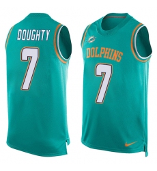 Men's Nike Miami Dolphins #7 Brandon Doughty Limited Aqua Green Player Name & Number Tank Top NFL Jersey