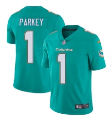 Youth Nike Miami Dolphins #1 Cody Parkey Aqua Green Team Color Vapor Untouchable Limited Player NFL Jersey