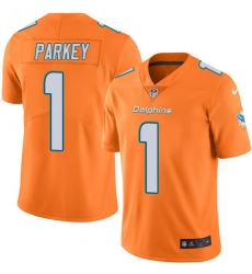 Youth Nike Miami Dolphins #1 Cody Parkey Limited Orange Rush Vapor Untouchable NFL Jersey