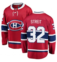 Men's Montreal Canadiens #32 Mark Streit Authentic Red Home Fanatics Branded Breakaway NHL Jersey