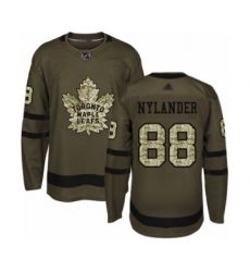 Men's Toronto Maple Leafs #88 William Nylander Authentic Green Salute to Service Hockey Jersey