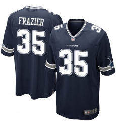 Men's Nike Dallas Cowboys #35 Kavon Frazier Game Navy Blue Team Color NFL Jersey