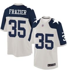 Men's Nike Dallas Cowboys #35 Kavon Frazier Limited White Throwback Alternate NFL Jersey