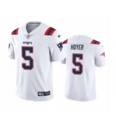 Men's New England Patriots #5 Brian Hoyer White 2021 Vapor Untouchable Limited Stitched Jersey