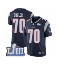 Men's Nike New England Patriots #70 Adam Butler Navy Blue Team Color Vapor Untouchable Limited Player Super Bowl LIII Bound NFL Jersey