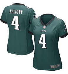 Women's Nike Philadelphia Eagles #4 Jake Elliott Game Midnight Green Team Color NFL Jersey