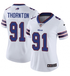 Women's Nike Buffalo Bills #91 Cedric Thornton White Vapor Untouchable Limited Player NFL Jersey