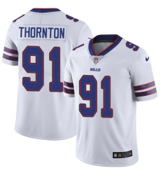 Youth Nike Buffalo Bills #91 Cedric Thornton White Vapor Untouchable Limited Player NFL Jersey