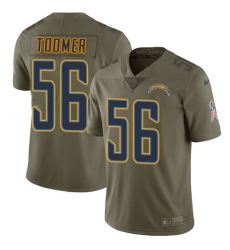 Men's Nike Los Angeles Chargers #56 Korey Toomer Limited Olive 2017 Salute to Service NFL Jersey