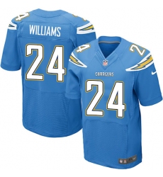 Men's Nike Los Angeles Chargers #24 Trevor Williams Elite Electric Blue Alternate NFL Jersey