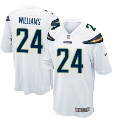 Men's Nike Los Angeles Chargers #24 Trevor Williams Game White NFL Jersey