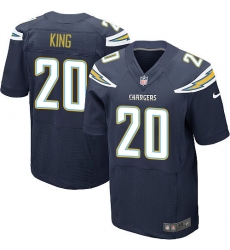 Men's Nike Los Angeles Chargers #20 Desmond King Elite Navy Blue Team Color NFL Jersey