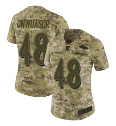 Women's Nike Baltimore Ravens #48 Patrick Onwuasor Limited Camo 2018 Salute to Service NFL Jersey