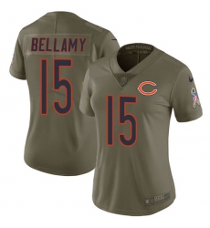 Women's Nike Chicago Bears #15 Josh Bellamy Limited Olive 2017 Salute to Service NFL Jersey