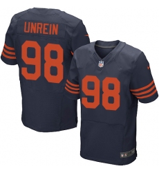 Men's Nike Chicago Bears #98 Mitch Unrein Elite Navy Blue Alternate NFL Jersey