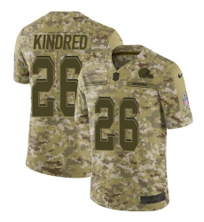 Men's Nike Cleveland Browns #26 Derrick Kindred Limited Camo 2018 Salute to Service NFL Jersey