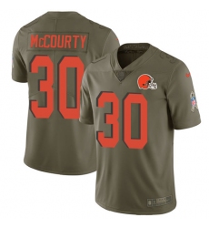 Men's Nike Cleveland Browns #30 Jason McCourty Limited Olive 2017 Salute to Service NFL Jersey