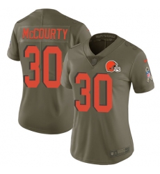 Women's Nike Cleveland Browns #30 Jason McCourty Limited Olive 2017 Salute to Service NFL Jersey
