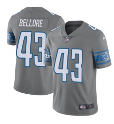 Youth Nike Detroit Lions #43 Nick Bellore Limited Steel Rush Vapor Untouchable NFL Jersey