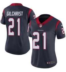 Women's Nike Houston Texans #21 Marcus Gilchrist Navy Blue Team Color Vapor Untouchable Elite Player NFL Jersey