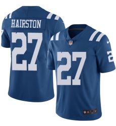 Men's Nike Indianapolis Colts #27 Nate Hairston Elite Royal Blue Rush Vapor Untouchable NFL Jersey