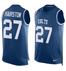 Men's Nike Indianapolis Colts #27 Nate Hairston Limited Royal Blue Player Name & Number Tank Top NFL Jersey