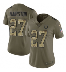 Women's Nike Indianapolis Colts #27 Nate Hairston Limited Olive/Camo 2017 Salute to Service NFL Jersey