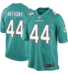 Men's Nike Miami Dolphins #44 Stephone Anthony Game Aqua Green Team Color NFL Jersey