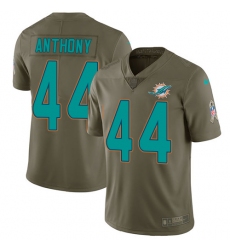 Men's Nike Miami Dolphins #44 Stephone Anthony Limited Olive 2017 Salute to Service NFL Jersey