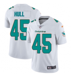 Men's Nike Miami Dolphins #45 Mike Hull White Vapor Untouchable Limited Player NFL Jersey