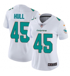 Women's Nike Miami Dolphins #45 Mike Hull White Vapor Untouchable Elite Player NFL Jersey