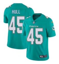 Youth Nike Miami Dolphins #45 Mike Hull Aqua Green Team Color Vapor Untouchable Elite Player NFL Jersey