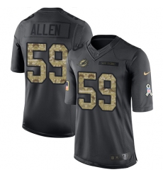 Men's Nike Miami Dolphins #59 Chase Allen Limited Black 2016 Salute to Service NFL Jersey