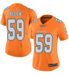 Women's Nike Miami Dolphins #59 Chase Allen Limited Orange Rush Vapor Untouchable NFL Jersey