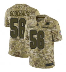 Men's Nike Miami Dolphins #56 Davon Godchaux Limited Camo 2018 Salute to Service NFL Jersey