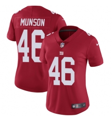 Women's Nike New York Giants #46 Calvin Munson Red Alternate Vapor Untouchable Limited Player NFL Jersey