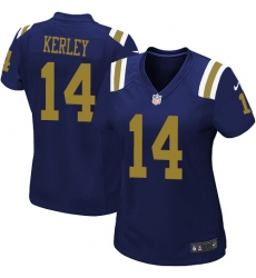 Women's Nike New York Jets #14 Jeremy Kerley Limited Navy Blue Alternate NFL Jersey