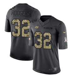 Men's Nike Tampa Bay Buccaneers #32 Jacquizz Rodgers Limited Black 2016 Salute to Service NFL Jersey