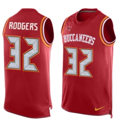 Men's Nike Tampa Bay Buccaneers #32 Jacquizz Rodgers Limited Red Player Name & Number Tank Top NFL Jersey