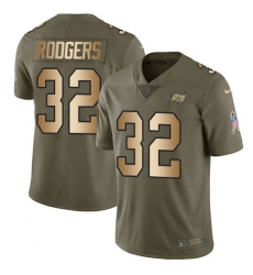 Youth Nike Tampa Bay Buccaneers #32 Jacquizz Rodgers Limited Olive/Gold 2017 Salute to Service NFL Jersey