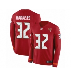 Youth Nike Tampa Bay Buccaneers #32 Jacquizz Rodgers Limited Red Therma Long Sleeve NFL Jersey