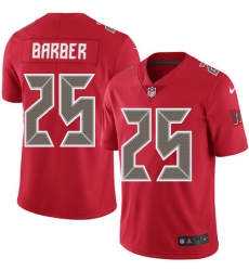Men's Nike Tampa Bay Buccaneers #25 Peyton Barber Limited Red Rush Vapor Untouchable NFL Jersey